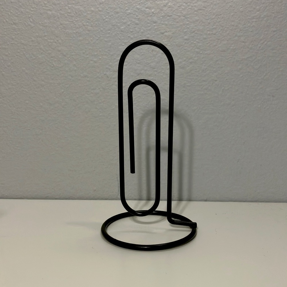 Jumbo metal paper clip holders